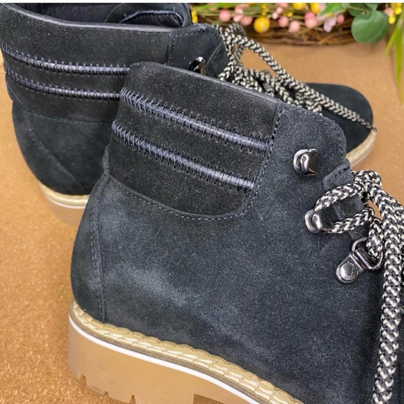 Montelliana Alce Suede Hiking Ankle Boots in Black Size 7 - Picture 8 of 11